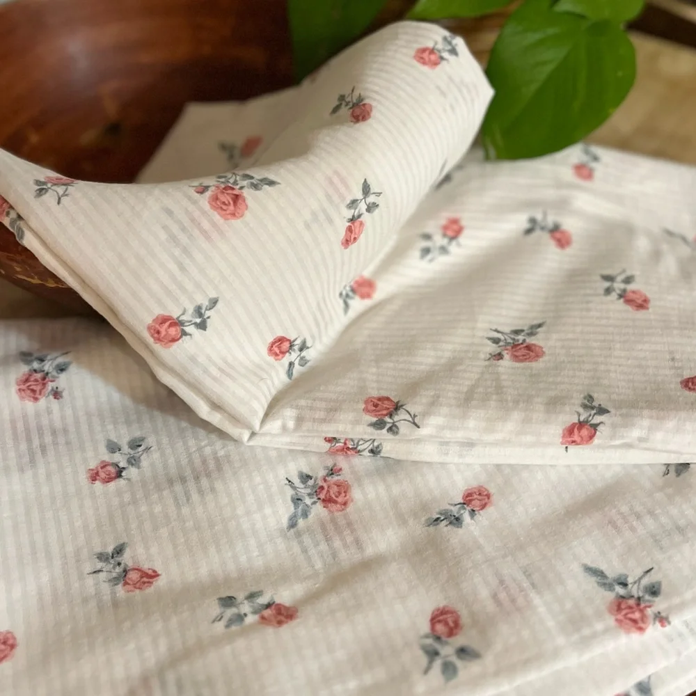 2 Vintage Shabby Chic Flat Sheets